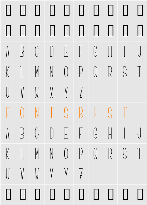 Ciao Character Map