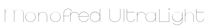 Monofred-UltraLight Font Image