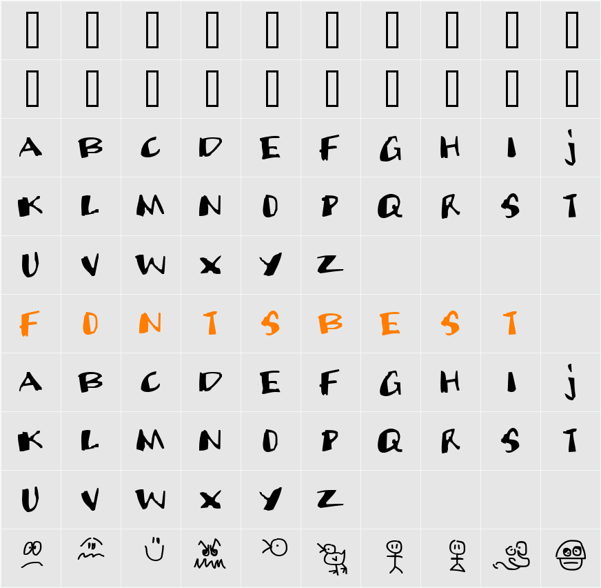 Candy Sniper Character Map