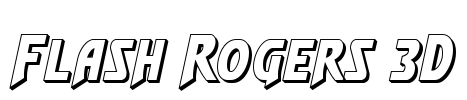 Flash Rogers 3D Font Image