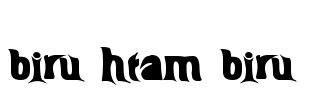 BIRU-HTAM-BIRU Font Image