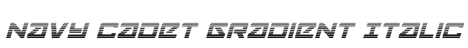 Navy Cadet Gradient Italic