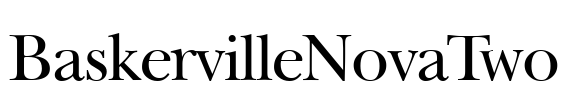 BaskervilleNovaTwo Font Image