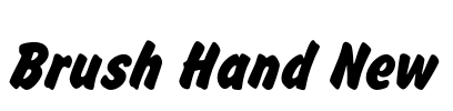 Brush Hand New Font Image