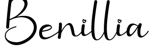 Benillia Font Image