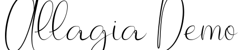 Allagia Demo Font Image