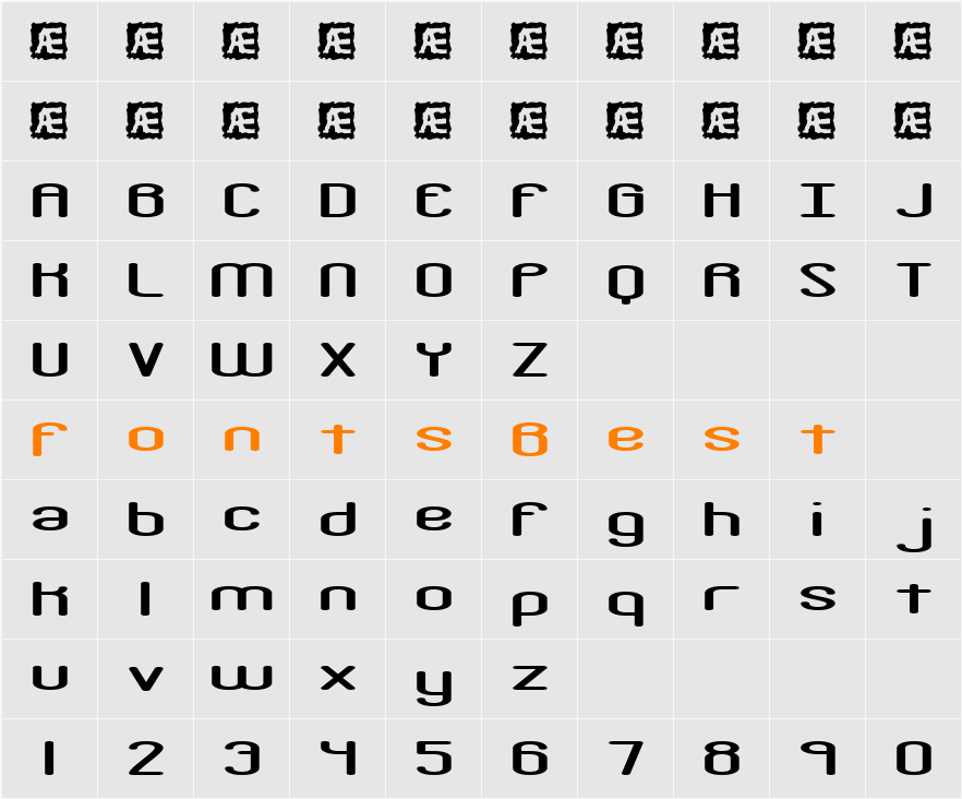 Crackdown R2 BRK Character Map