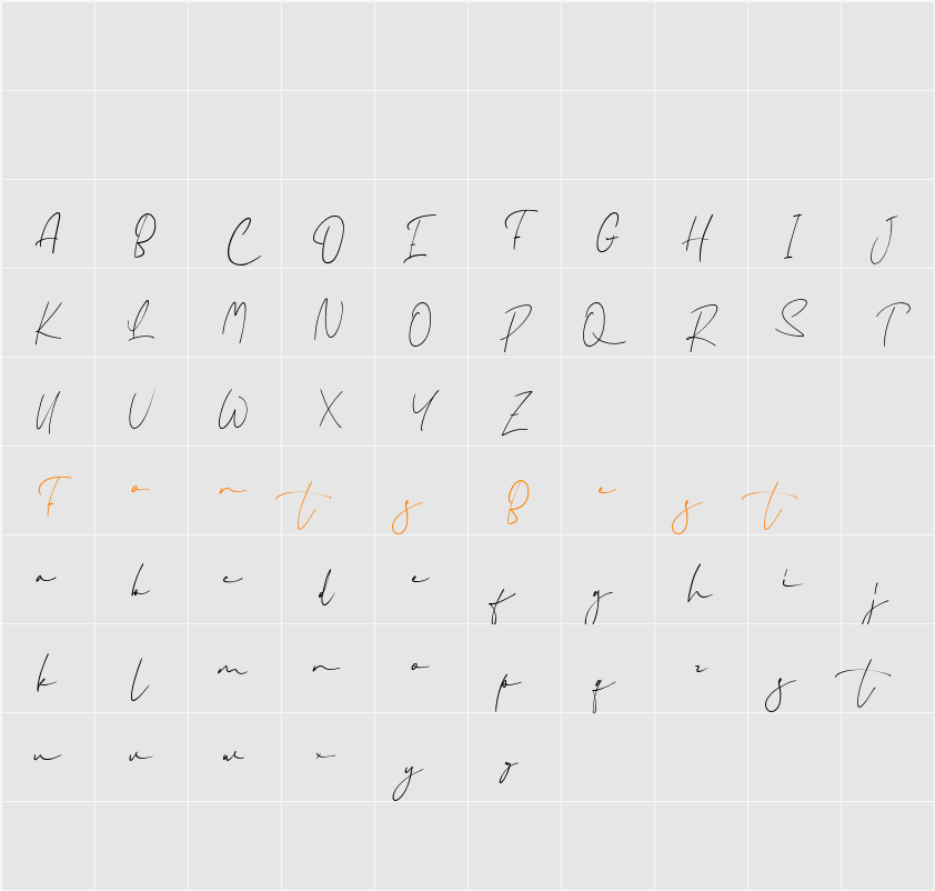 Baliosa FREE Character Map