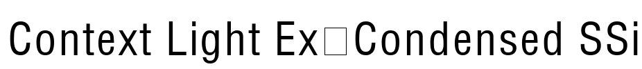 Context Light Ex-Condensed SSi Font Image