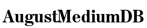 AugustMediumDB Font Image