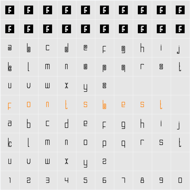 Mlungker Character Map
