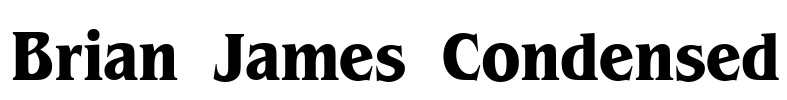 Brian James Condensed Font Image