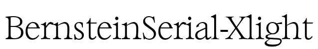 BernsteinSerial-Xlight Font Image