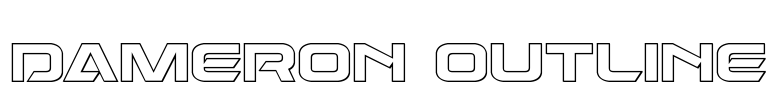 Dameron Outline Font Image