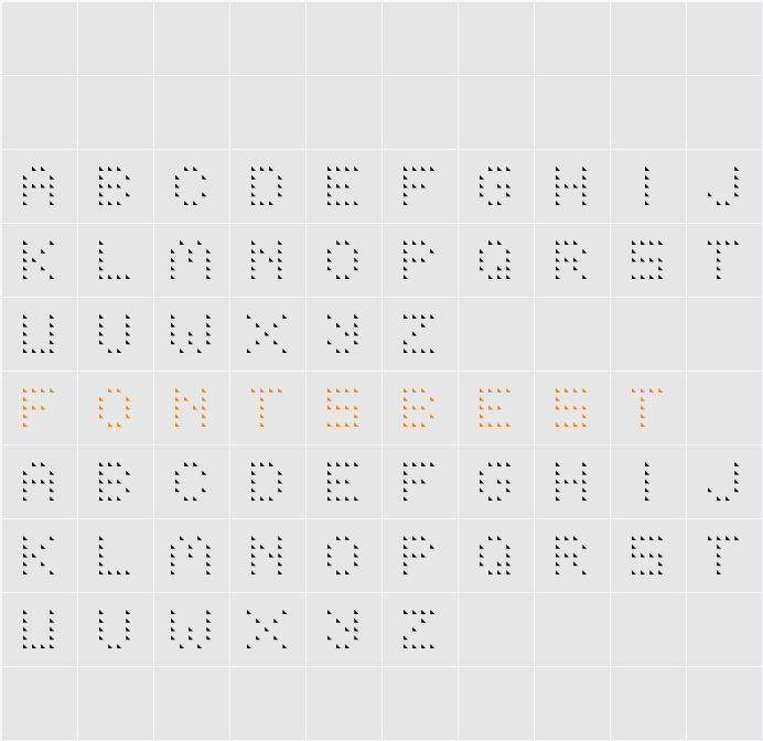 BOODAS DREIECKE Character Map