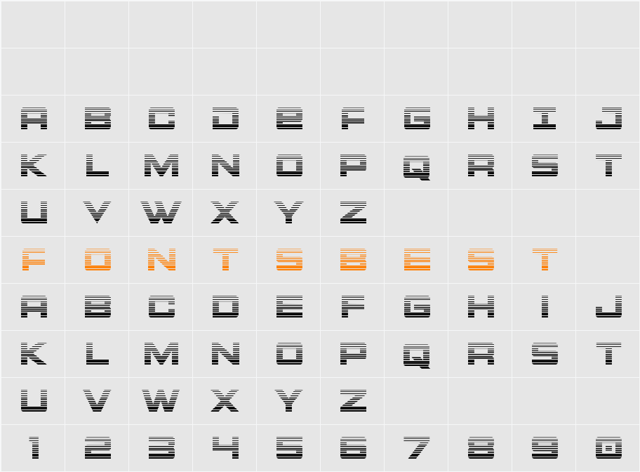 Montroc Gradient Character Map