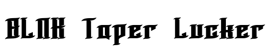 BLNK Taper Lucker Font Image