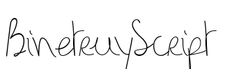 BinetruyScript Font Image