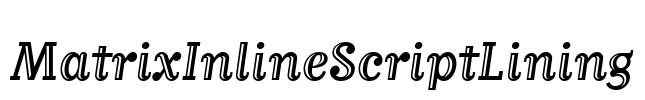 MatrixInlineScriptLining Font Image