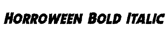 Horroween Bold Italic