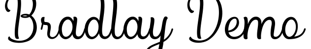 Bradlay Demo Font Image