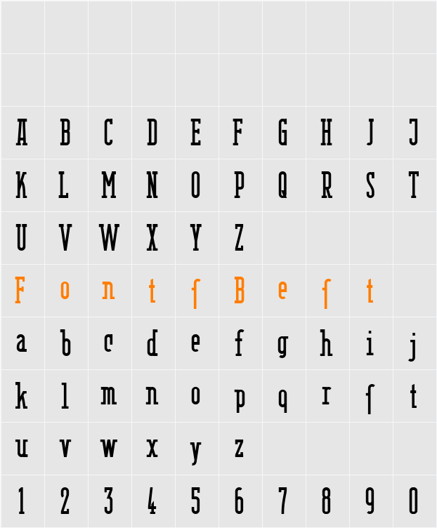 Berlin Email Serif Semibold Character Map