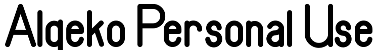 Algeko Personal Use Font Image