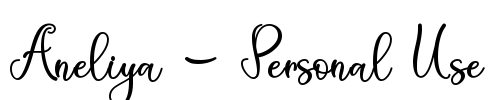 Aneliya - Personal Use Font Image