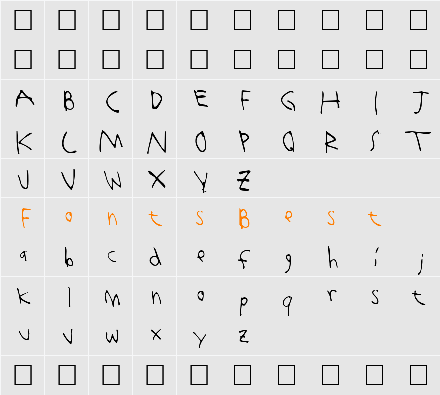 Morrissey Character Map