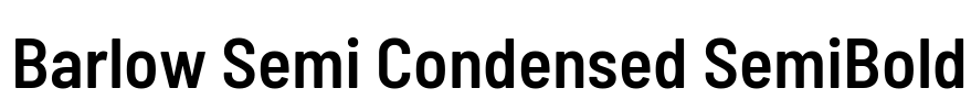 Barlow Semi Condensed SemiBold Font Image