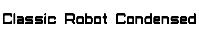 Classic Robot Condensed Font Image