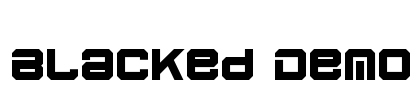 Blacked Demo Font Image
