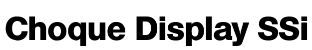 Choque Display SSi Font Image