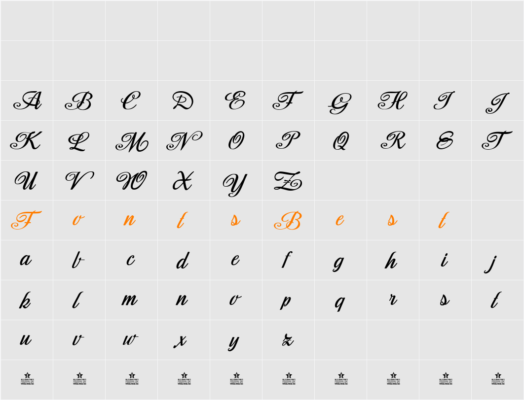 Moderata Personal Use Character Map