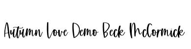 Autumn Love Demo Beck McCormick Font Image
