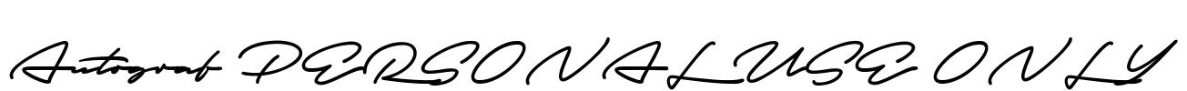 Autograf PERSONAL USE ONLY