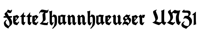 FetteThannhaeuser UNZ1 Font Image