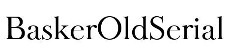 BaskerOldSerial Font Image