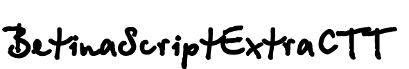 BetinaScriptExtraCTT Font Image
