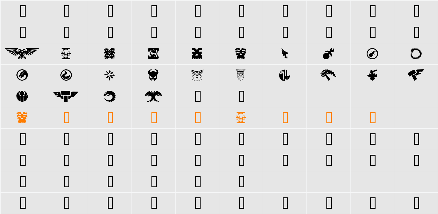 ChaoSquat Character Map