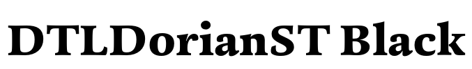 DTLDorianST Black Font Image