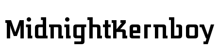 MidnightKernboy Font Image