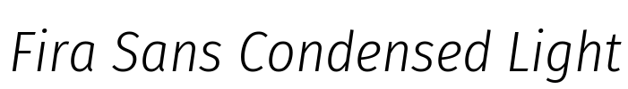 Fira Sans Condensed Light Font Image