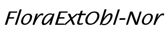 FloraExtObl-Nor Font Image