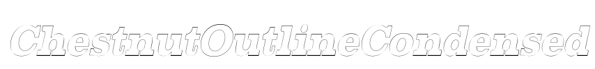 ChestnutOutlineCondensed Font Image