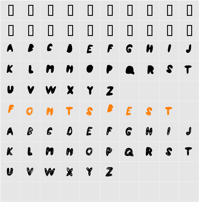 Atchy Character Map
