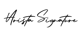 Arista Signature Font Image