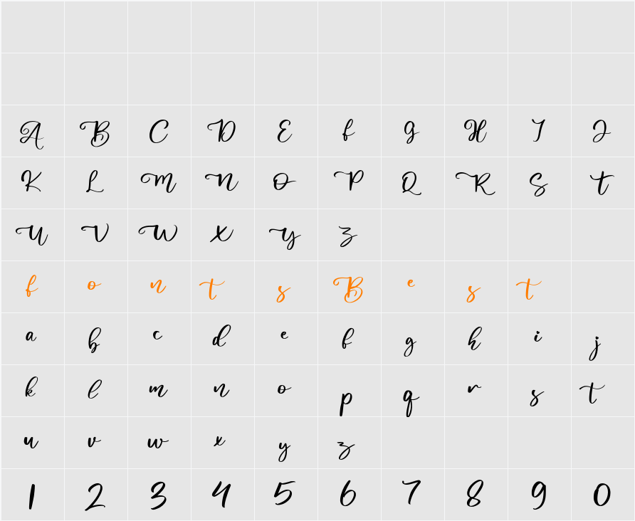 Abiland Character Map