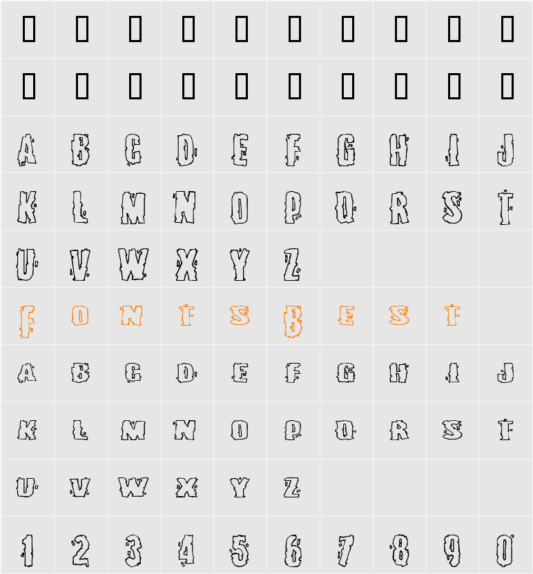 JI-Inmesh Character Map