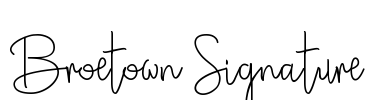 Broetown Signature Font Image